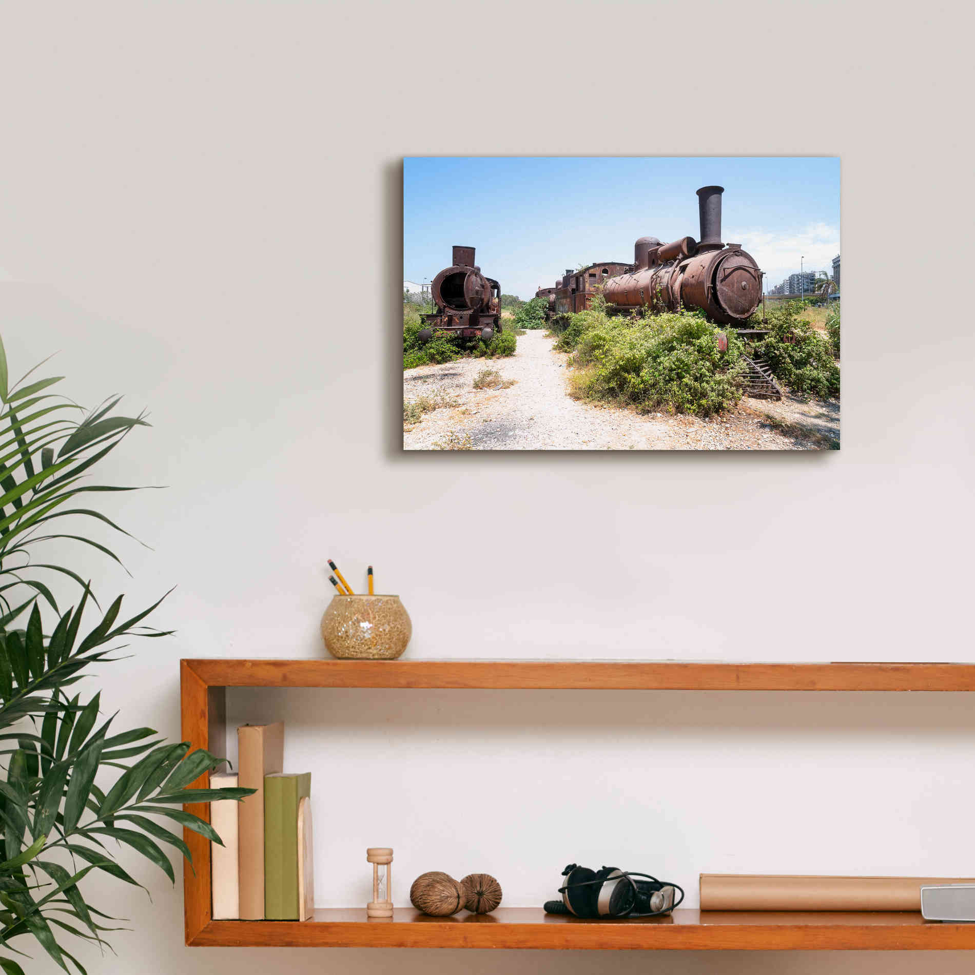 'Train Heritage' by Roman Robroek Giclee Canvas Wall Art,18 x 12