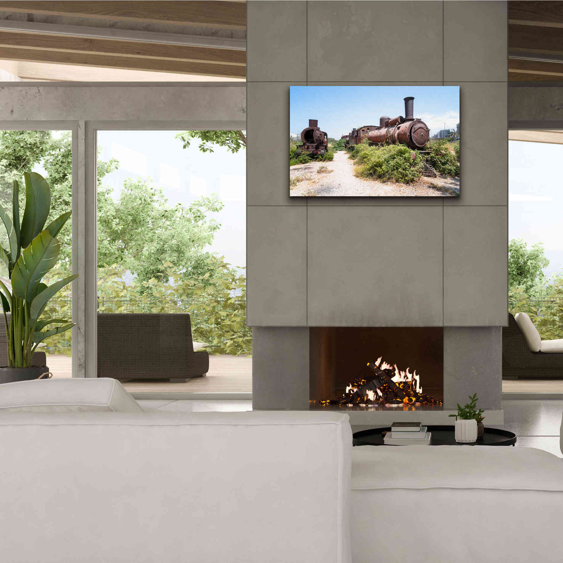 'Train Heritage' by Roman Robroek Giclee Canvas Wall Art,40 x 26