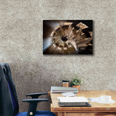 Image of 'Shadow In The Staircase' by Roman Robroek Giclee Canvas Wall Art,26 x 18