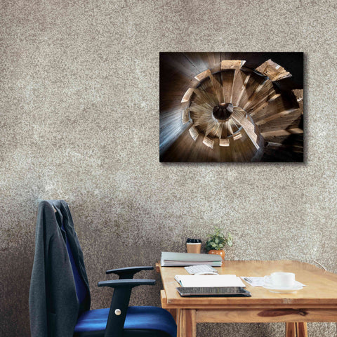 Image of 'Shadow In The Staircase' by Roman Robroek Giclee Canvas Wall Art,34 x 26