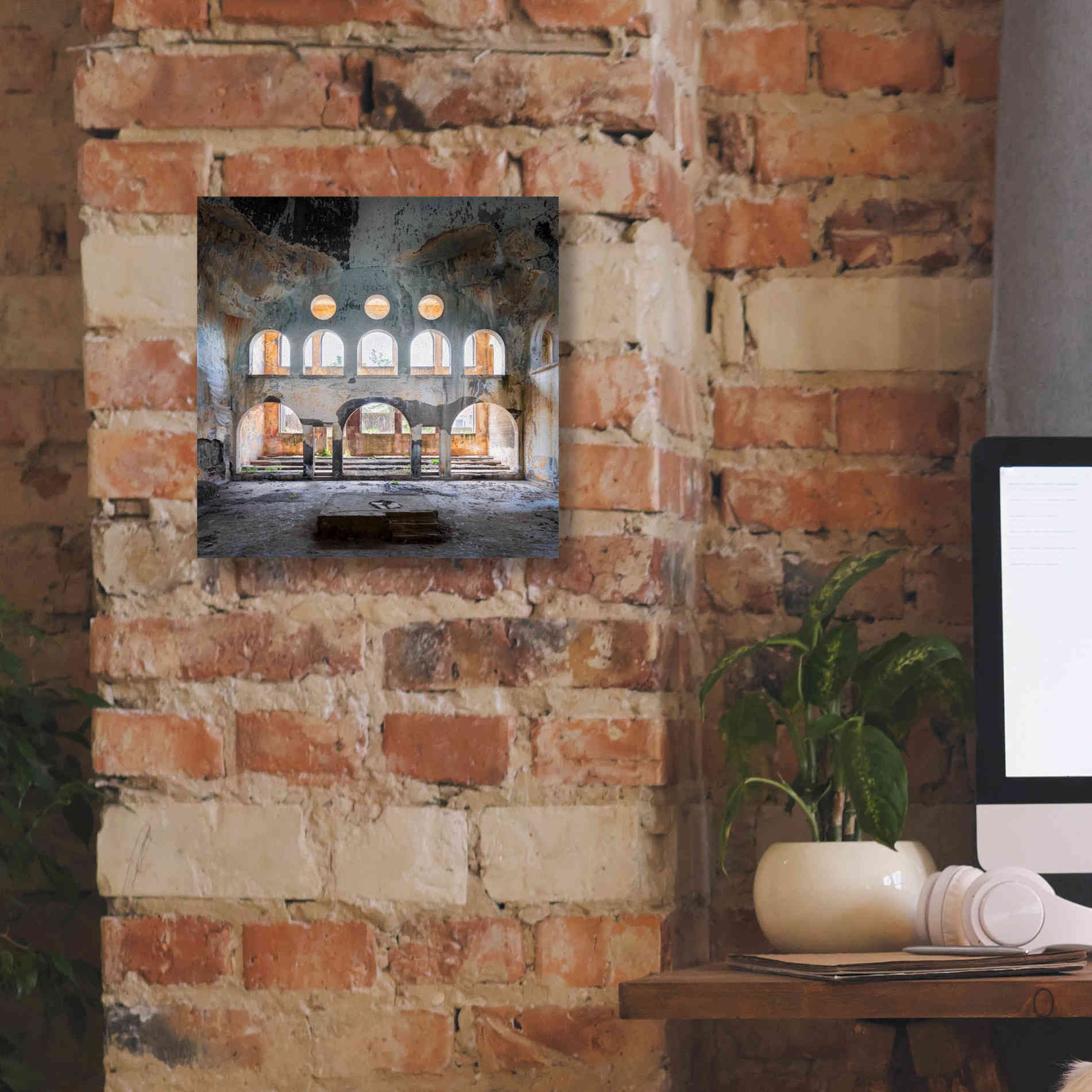 'Abandoned Synagogue' by Roman Robroek Giclee Canvas Wall Art,12 x 12