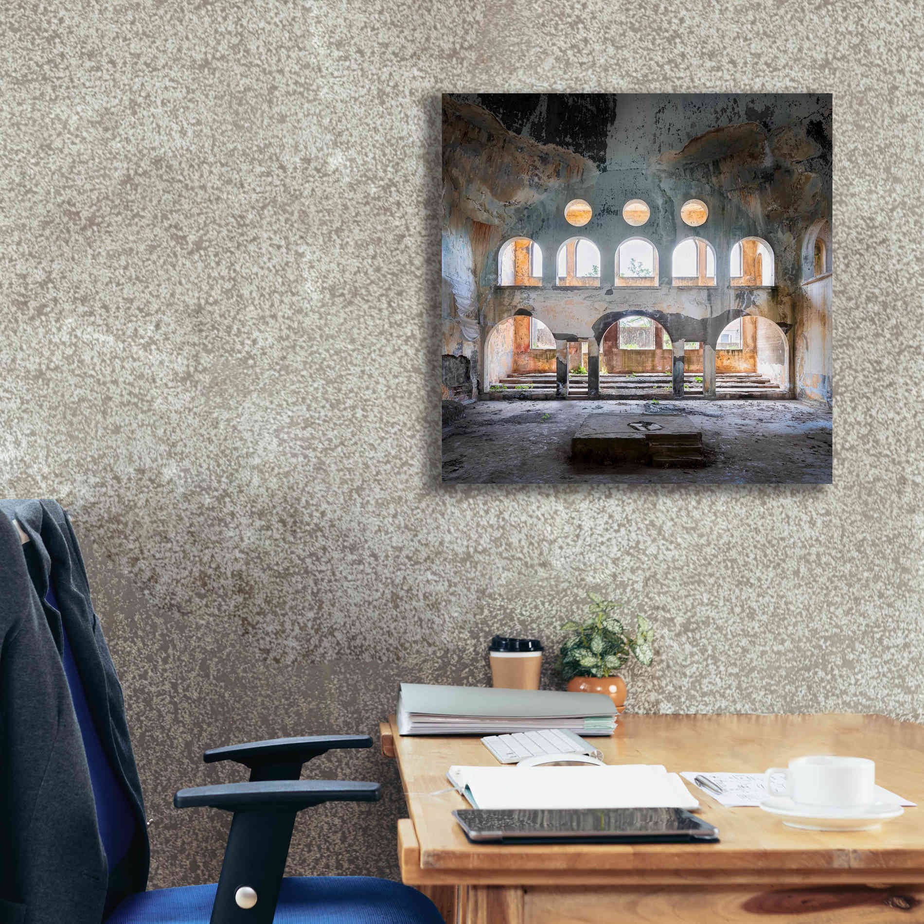 'Abandoned Synagogue' by Roman Robroek Giclee Canvas Wall Art,26 x 26