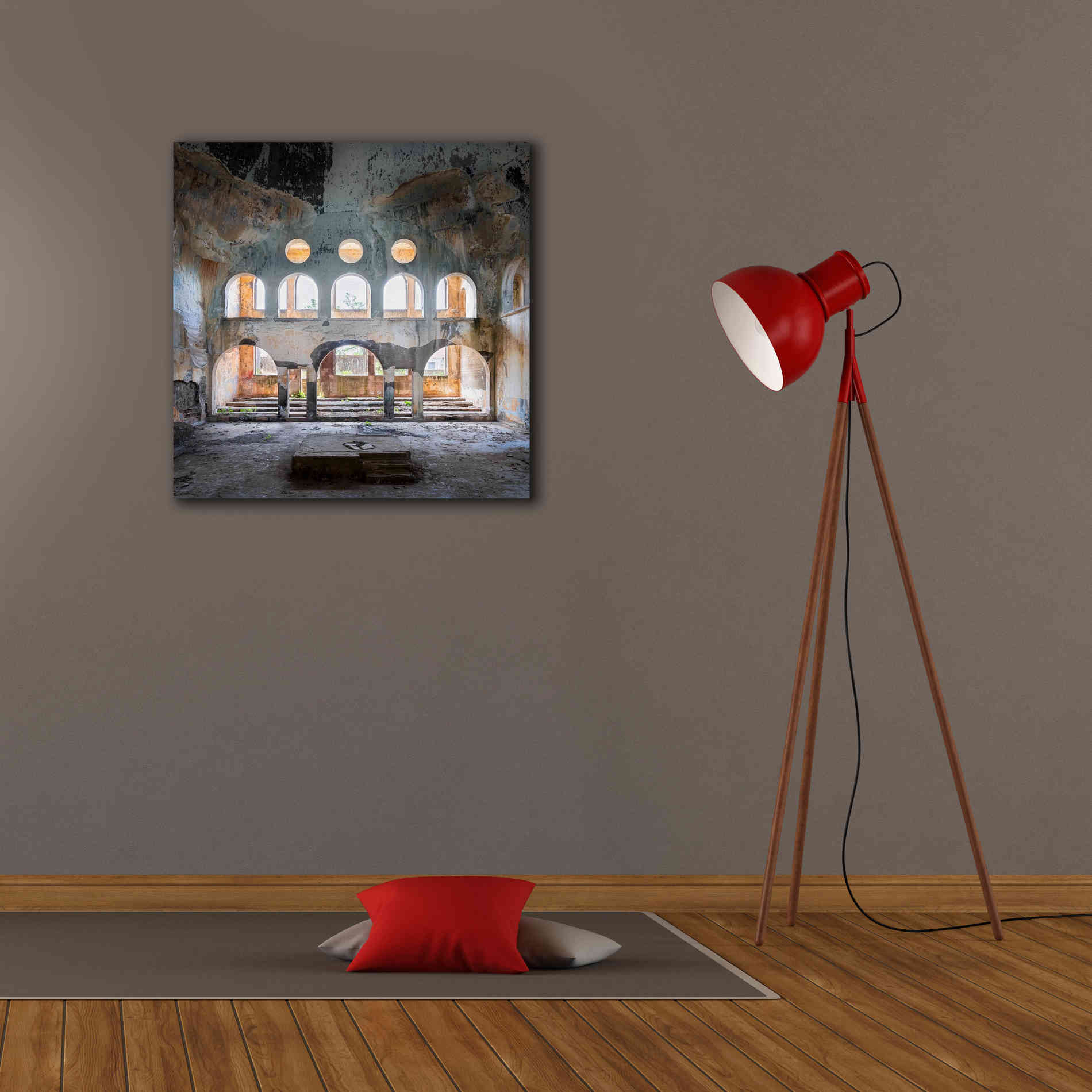 'Abandoned Synagogue' by Roman Robroek Giclee Canvas Wall Art,26 x 26