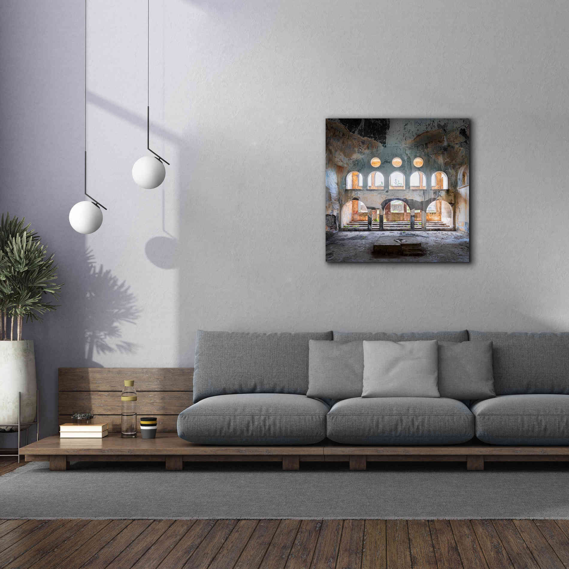 'Abandoned Synagogue' by Roman Robroek Giclee Canvas Wall Art,37 x 37
