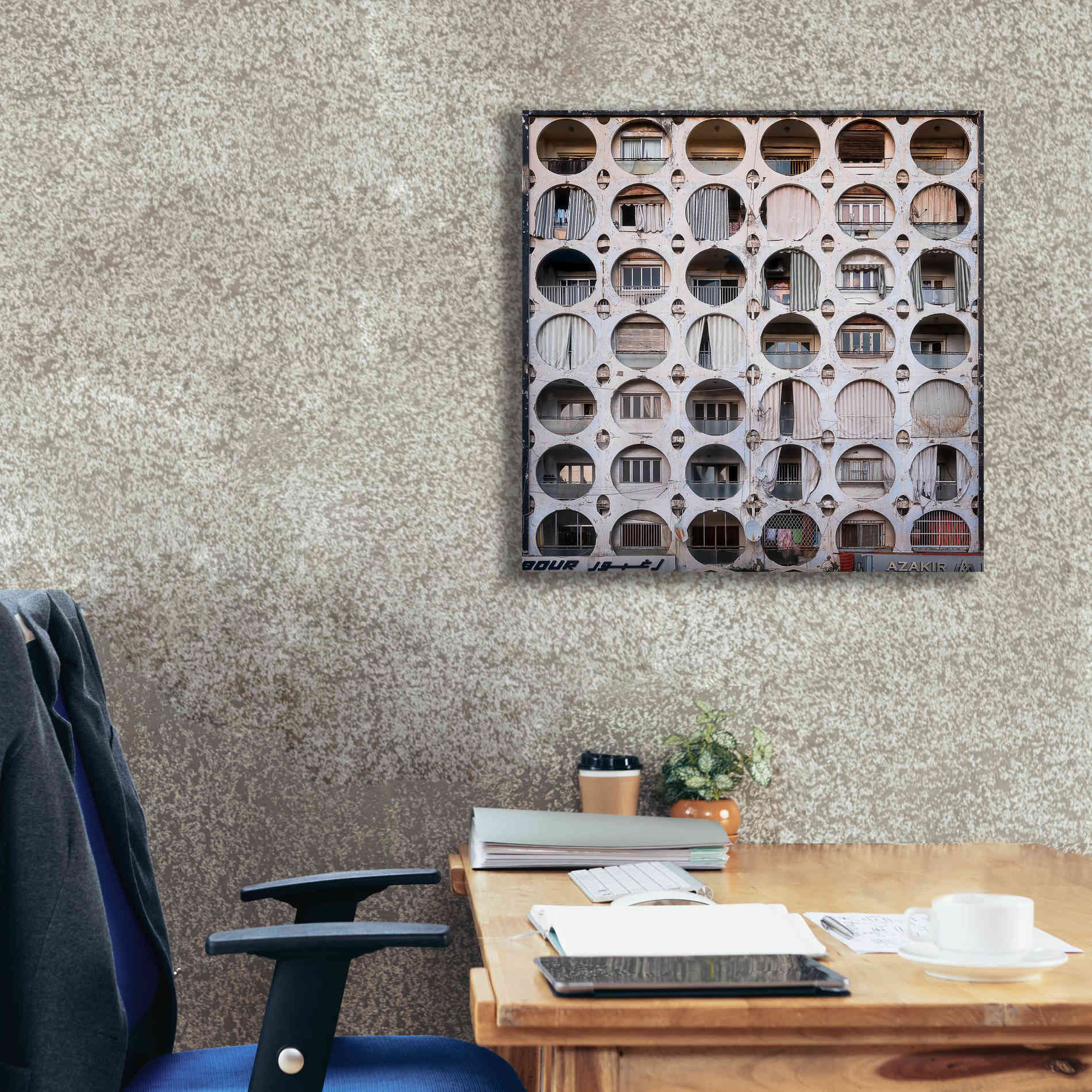 'Oval Appartments' by Roman Robroek Giclee Canvas Wall Art,26 x 26