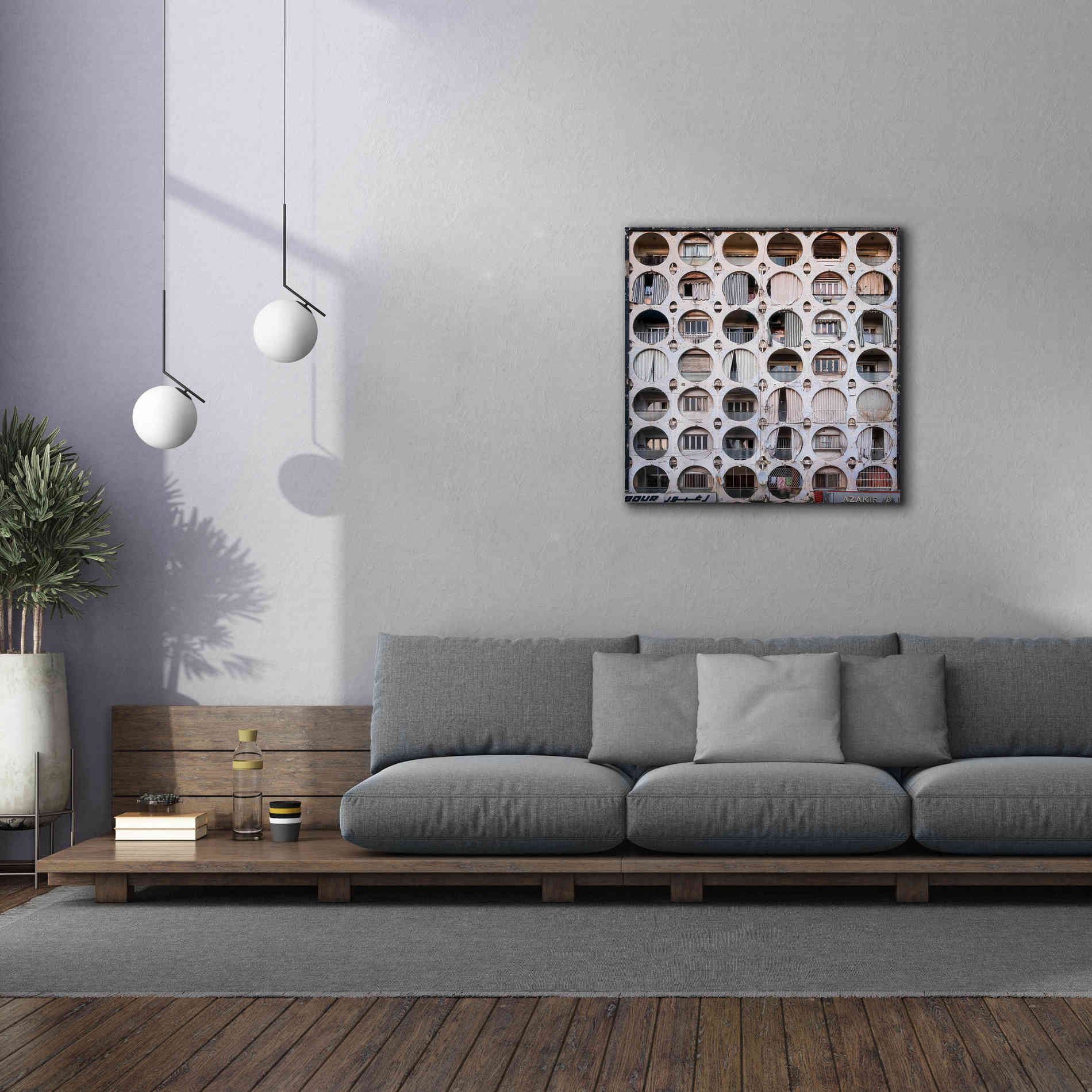 'Oval Appartments' by Roman Robroek Giclee Canvas Wall Art,37 x 37