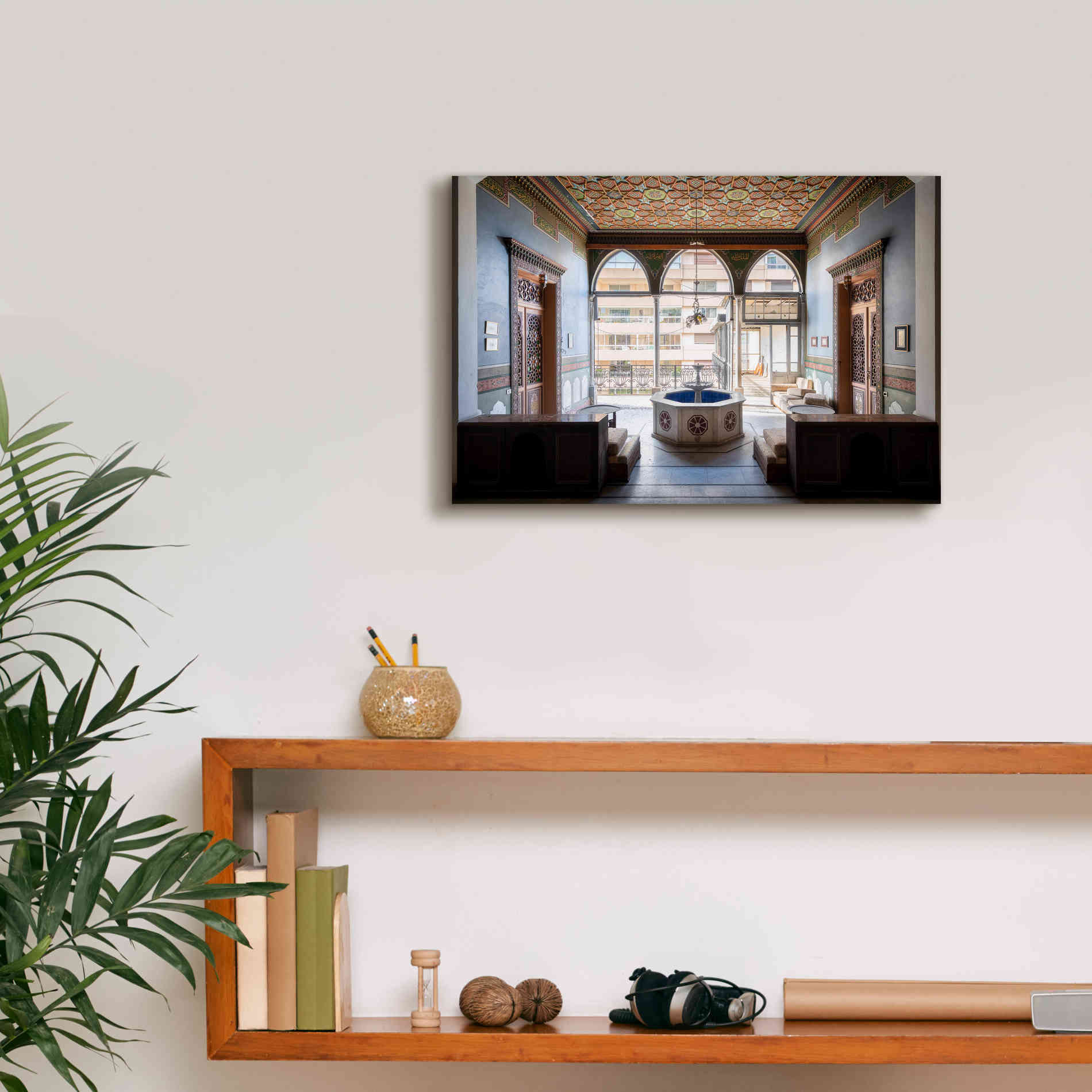 'Tabbal Fountain' by Roman Robroek Giclee Canvas Wall Art,18 x 12
