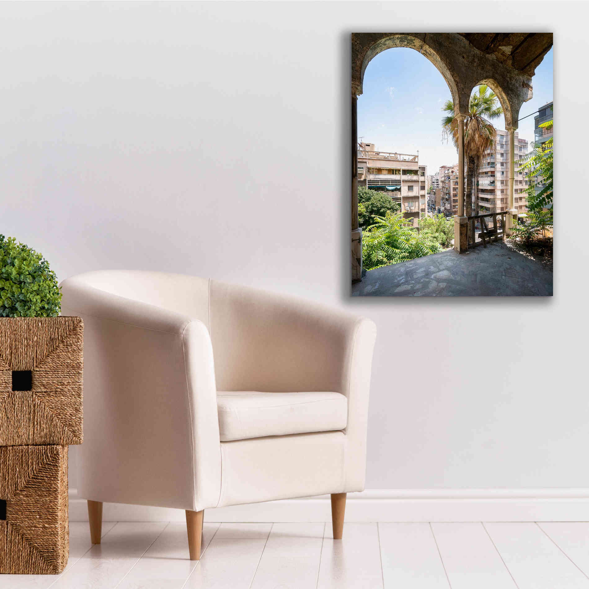 'Cityview From Balcony' by Roman Robroek Giclee Canvas Wall Art,26 x 34