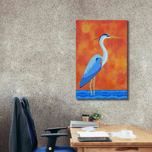 'Blue Heron by Casey Craig Giclee Canvas Wall Art,26 x 40