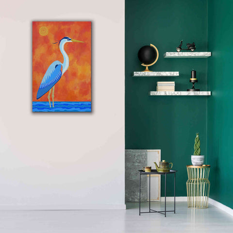 Image of 'Blue Heron by Casey Craig Giclee Canvas Wall Art,26 x 40