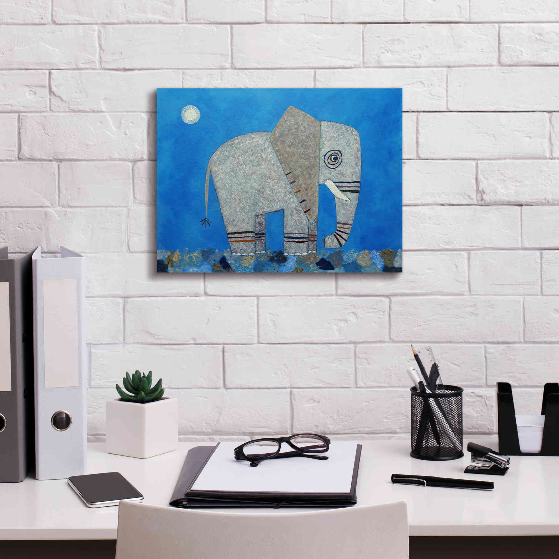 'Everything Else Is Irrelephant by Casey Craig Giclee Canvas Wall Art,16 x 12