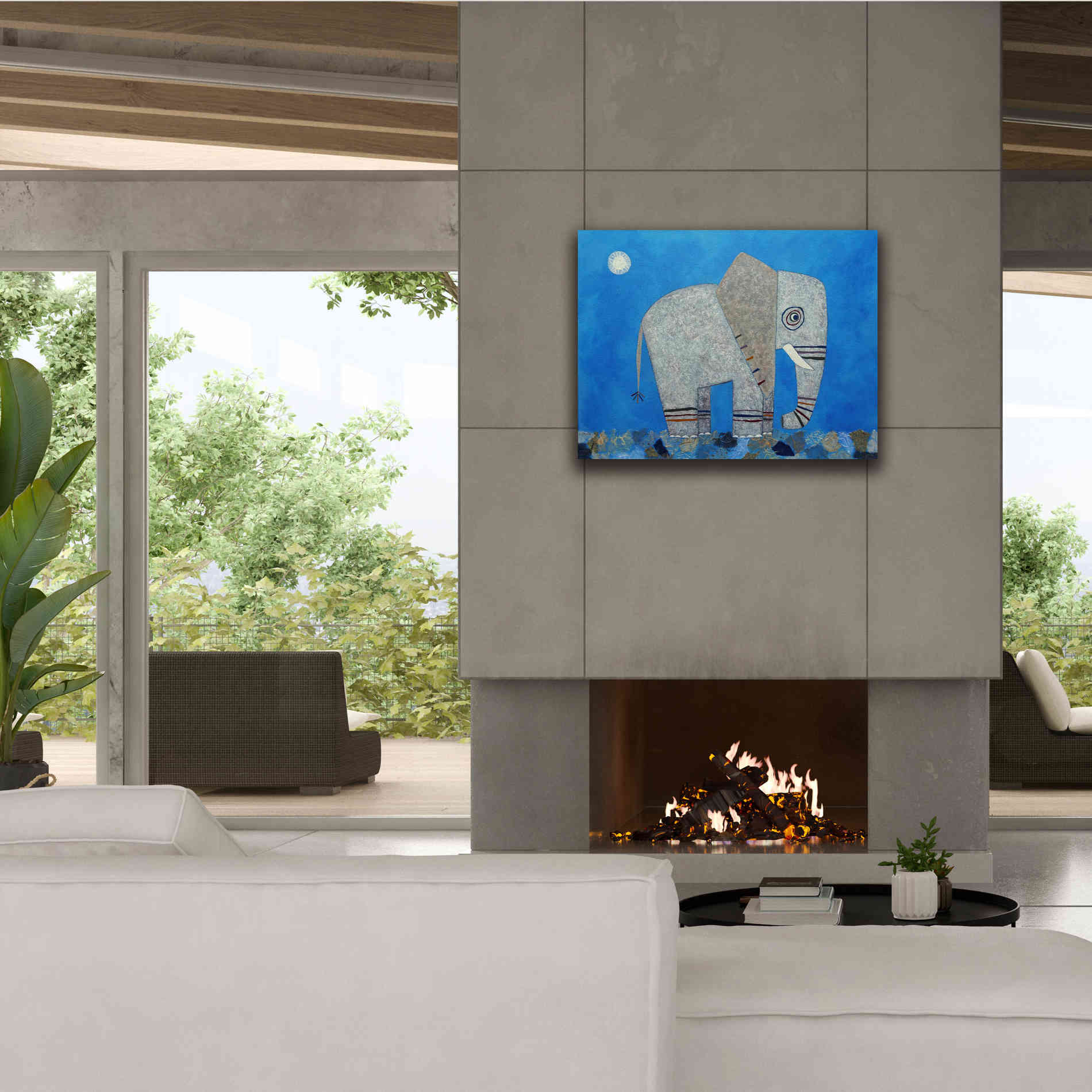 'Everything Else Is Irrelephant by Casey Craig Giclee Canvas Wall Art,34 x 26