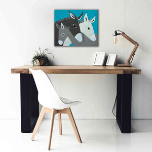 'Donkey Family by Casey Craig Giclee Canvas Wall Art,24 x 20