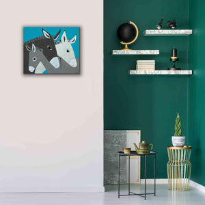 'Donkey Family by Casey Craig Giclee Canvas Wall Art,24 x 20