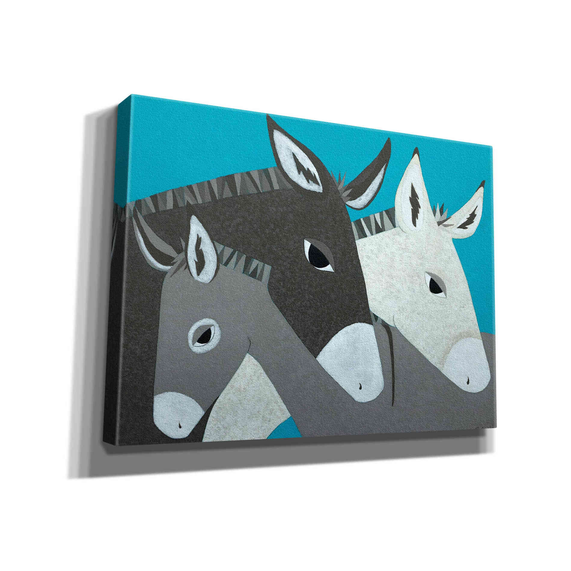 'Donkey Family by Casey Craig Giclee Canvas Wall Art