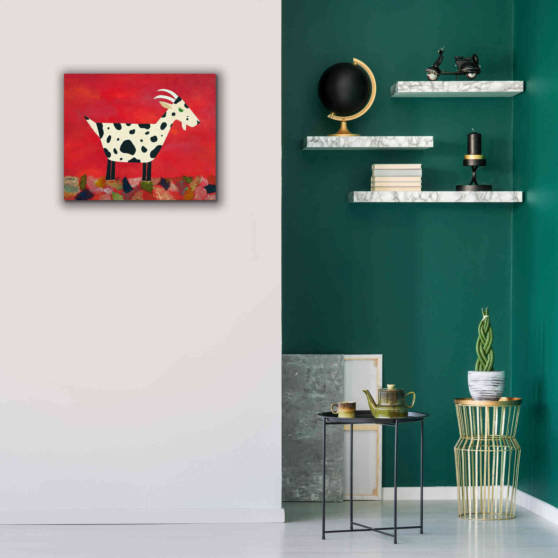 'Vincent Van Goat by Casey Craig Giclee Canvas Wall Art,24 x 20