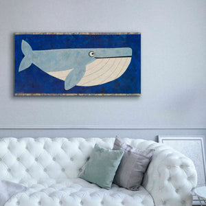'Wendell the Whale by Casey Craig Giclee Canvas Wall Art,60 x 30