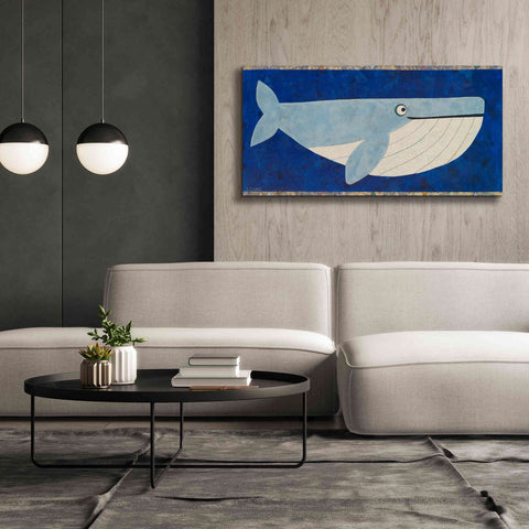 Image of 'Wendell the Whale by Casey Craig Giclee Canvas Wall Art,60 x 30