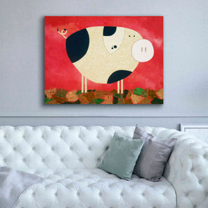 'Pig Newton by Casey Craig Giclee Canvas Wall Art,54 x 40