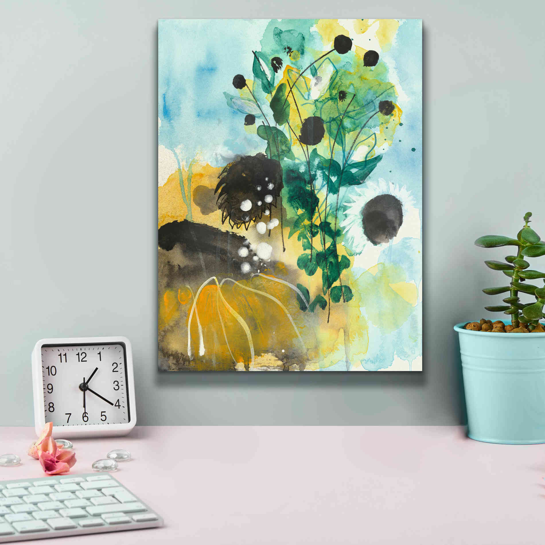 'Sunflower Kisses II by Corina Capri Giclee Canvas Wall Art,12 x 16