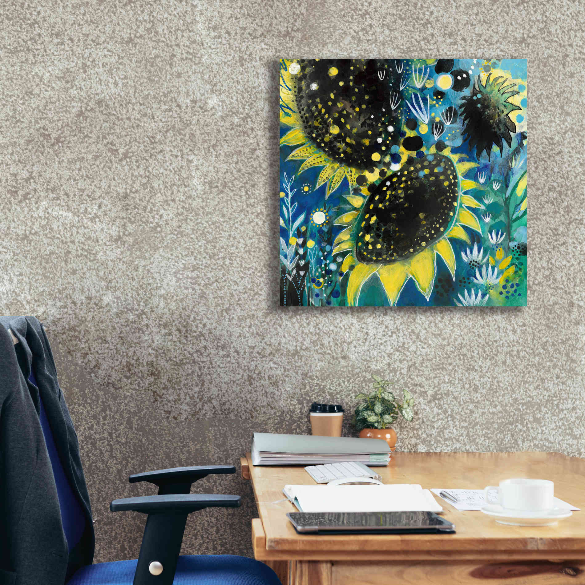 'Sunflower Kisses by Corina Capri Giclee Canvas Wall Art,26 x 26