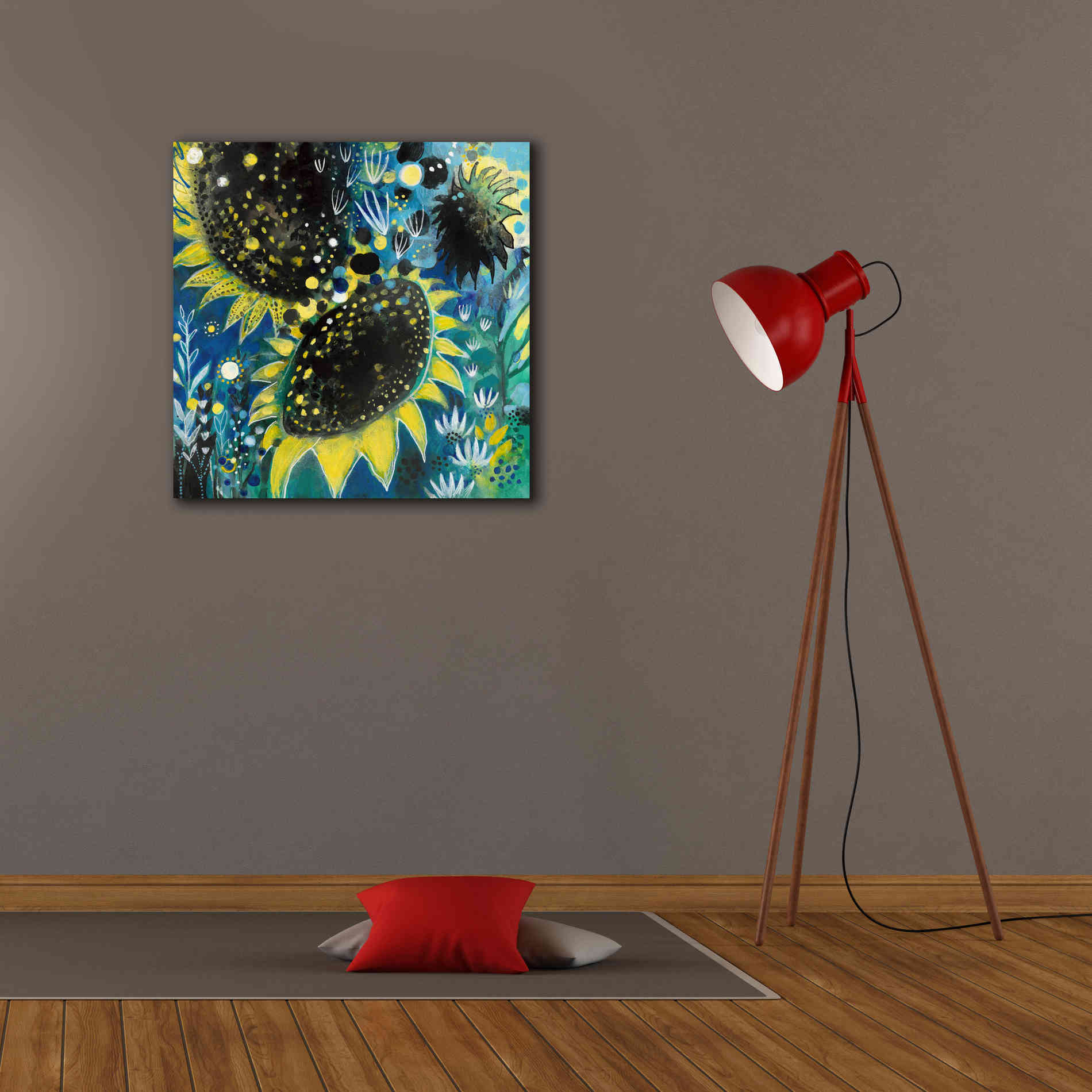'Sunflower Kisses by Corina Capri Giclee Canvas Wall Art,26 x 26
