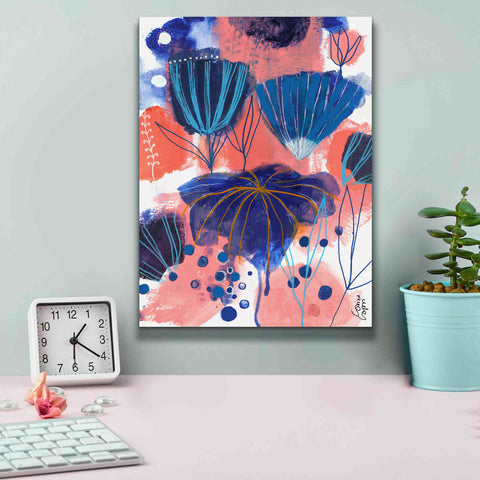 Image of 'Blumen Blues by Corina Capri Giclee Canvas Wall Art,12 x 16