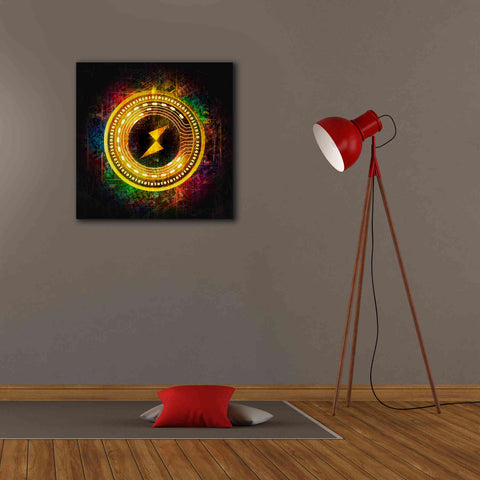 Image of Epic Graffiti'Thorchain Better Than Gold' by Epic Portfolio Giclee Canvas Wall Art,26 x 26