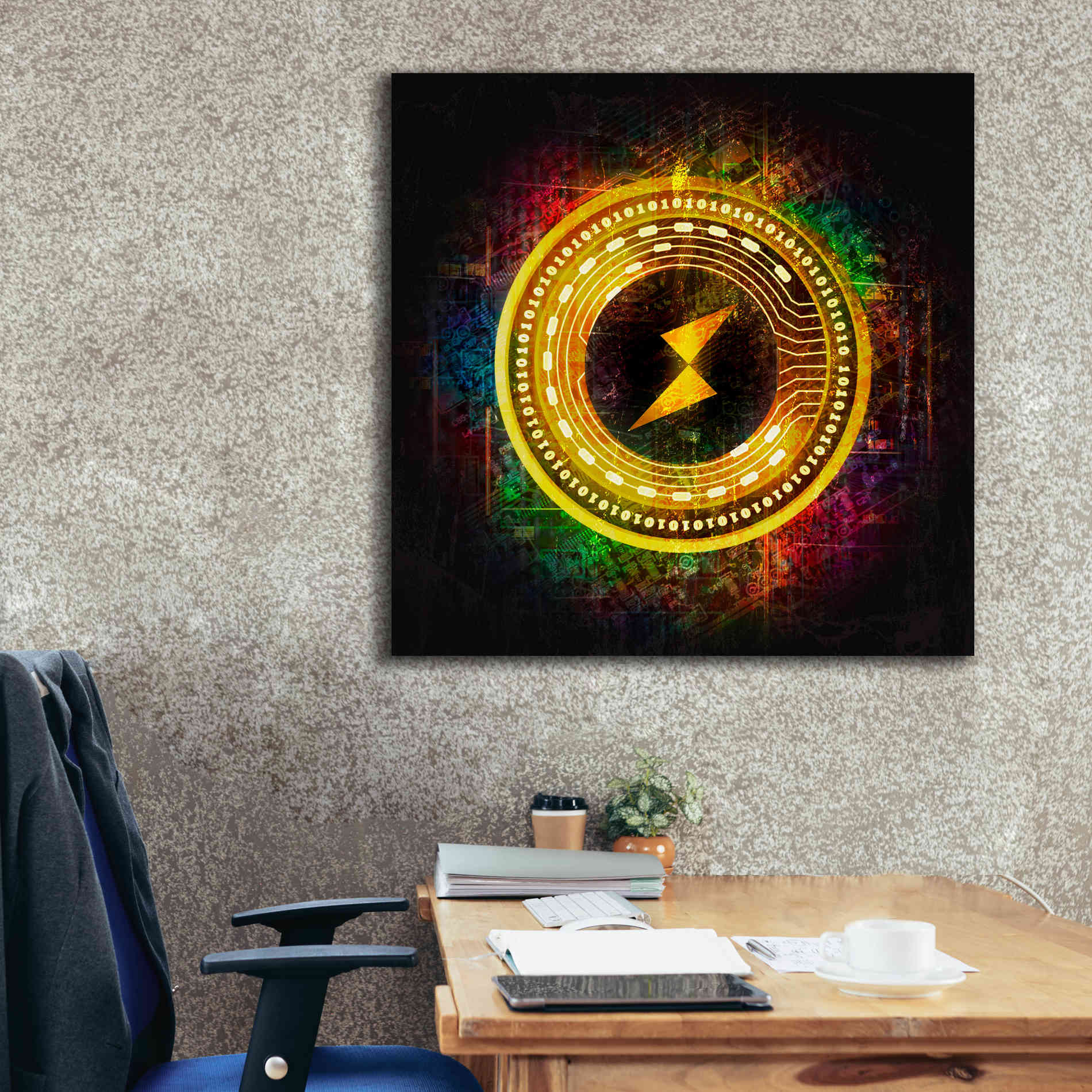 Epic Graffiti'Thorchain Better Than Gold' by Epic Portfolio Giclee Canvas Wall Art,37 x 37
