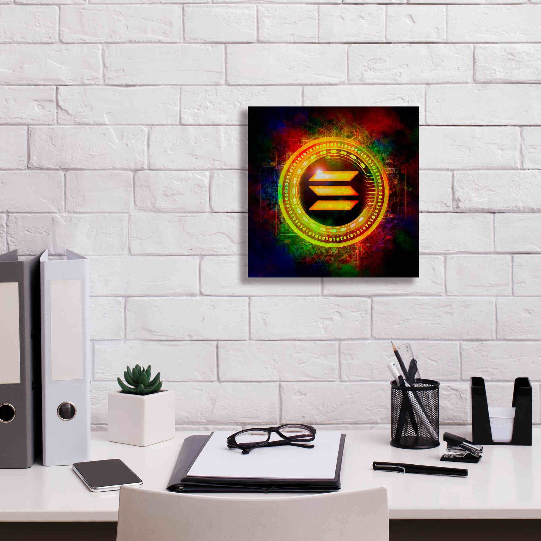 Epic Graffiti'Solana Better Than Gold' by Epic Portfolio Giclee Canvas Wall Art,12 x 12