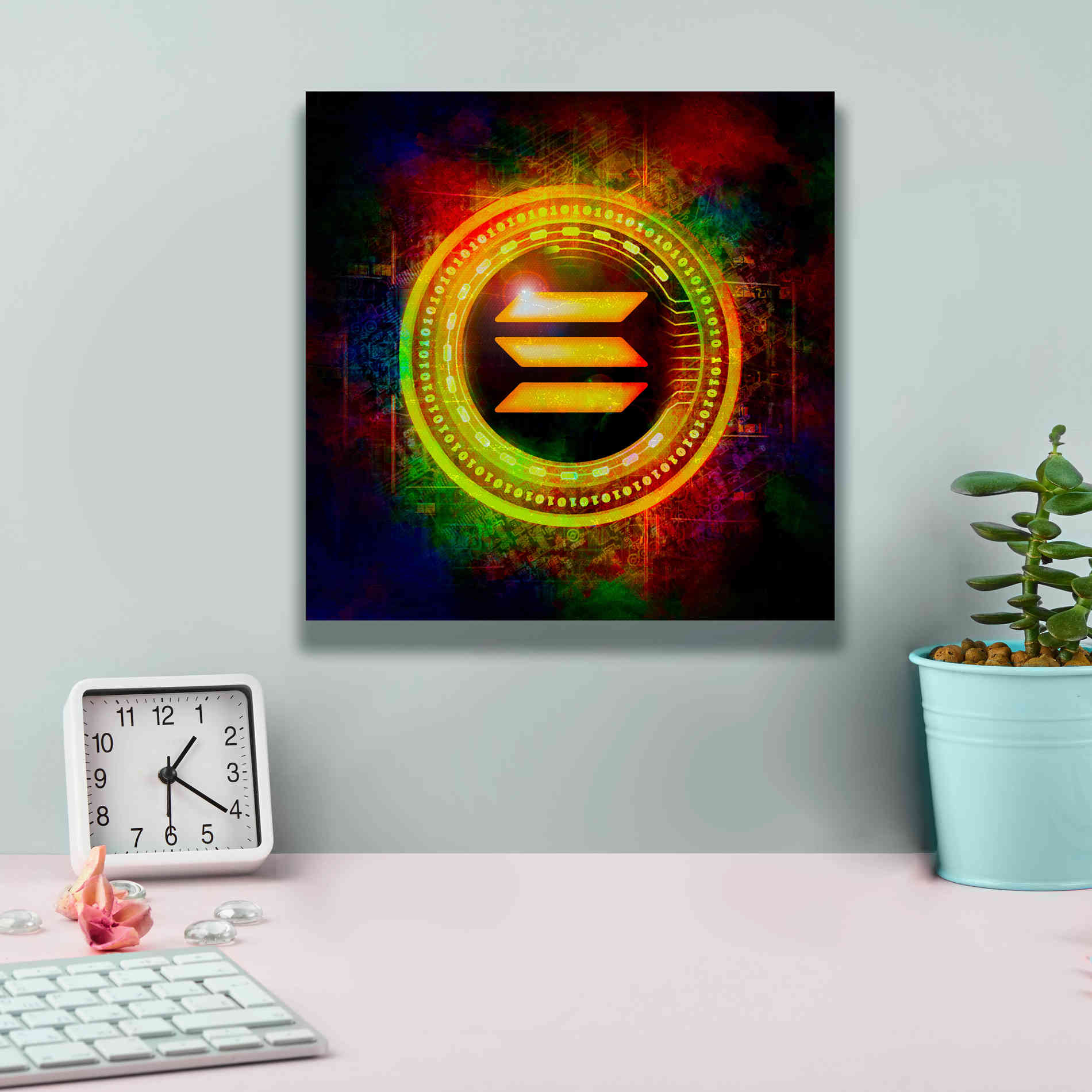 Epic Graffiti'Solana Better Than Gold' by Epic Portfolio Giclee Canvas Wall Art,12 x 12