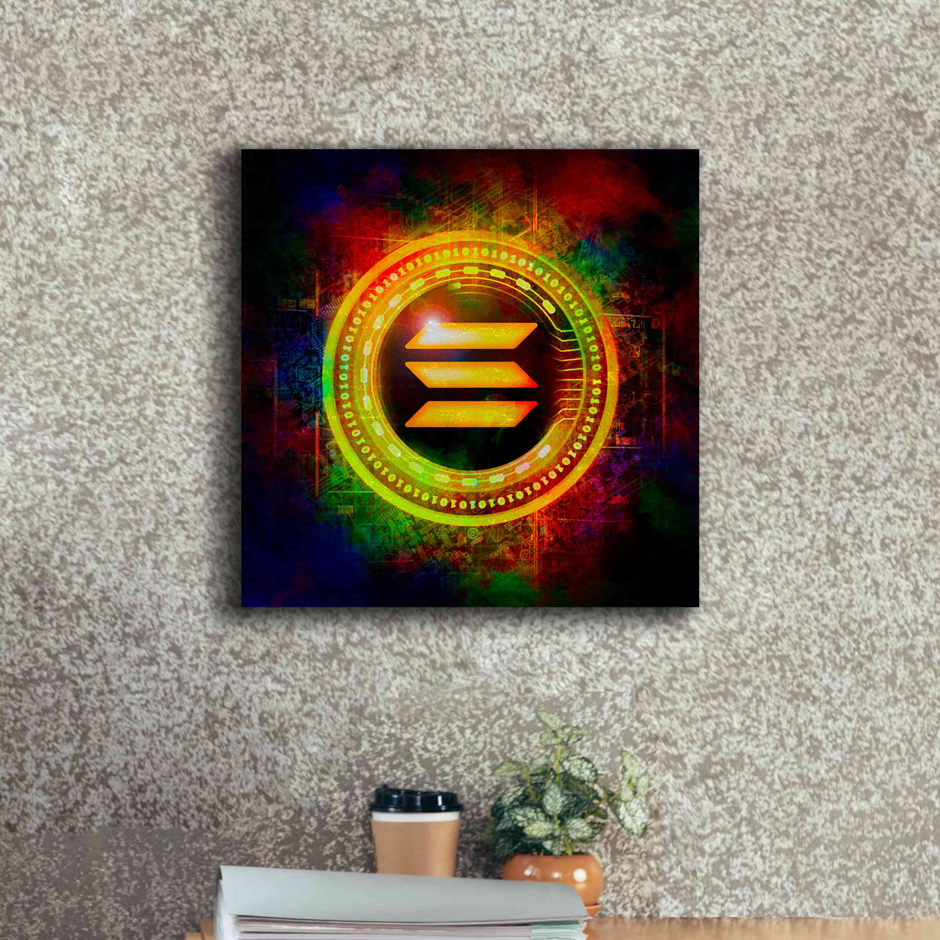 Epic Graffiti'Solana Better Than Gold' by Epic Portfolio Giclee Canvas Wall Art,18 x 18