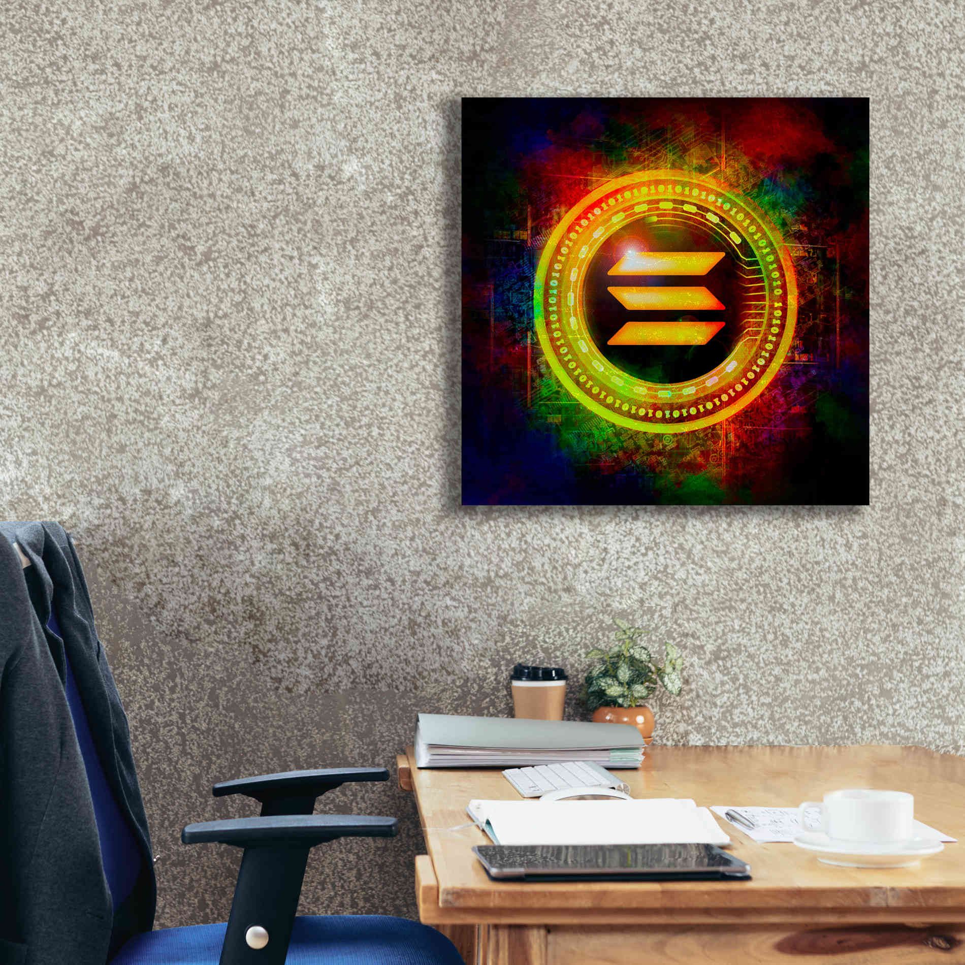 Epic Graffiti'Solana Better Than Gold' by Epic Portfolio Giclee Canvas Wall Art,26 x 26