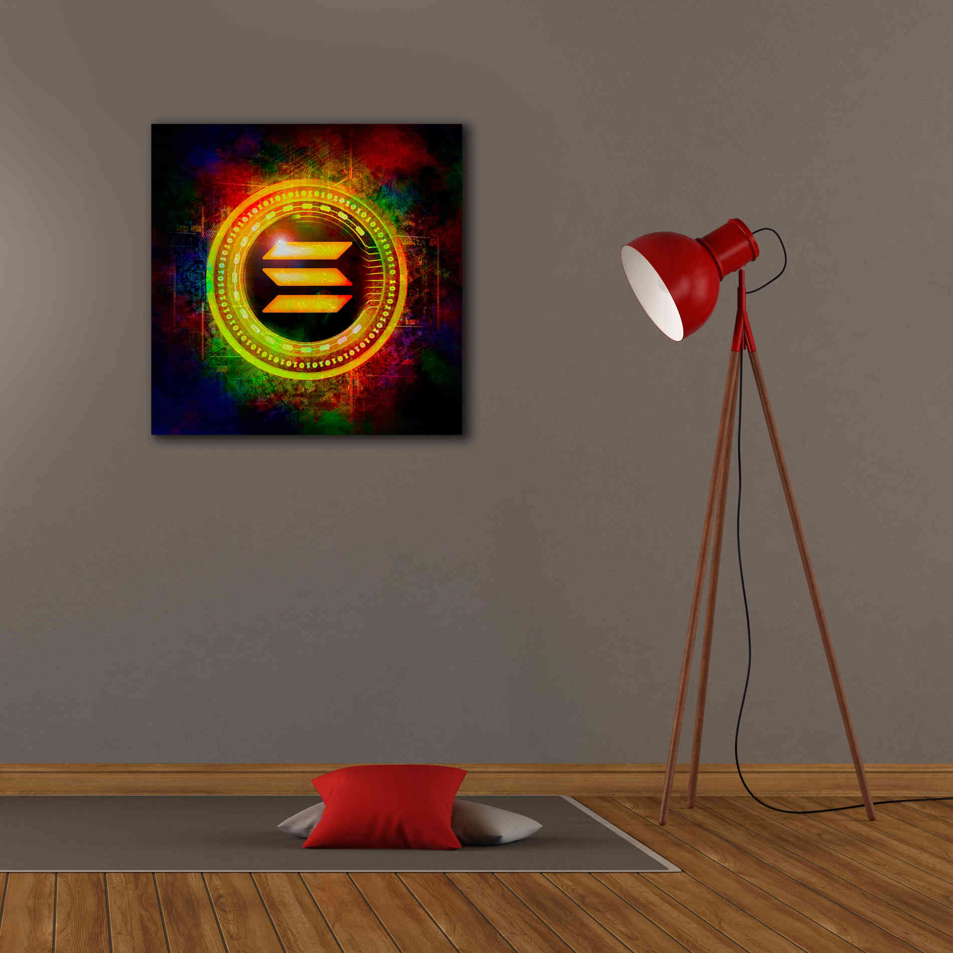 Epic Graffiti'Solana Better Than Gold' by Epic Portfolio Giclee Canvas Wall Art,26 x 26