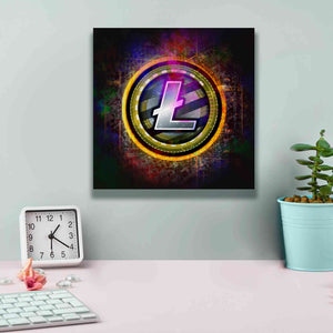Epic Graffiti'Litecoin Better Than Gold' by Epic Portfolio Giclee Canvas Wall Art,12 x 12