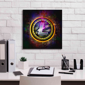 Epic Graffiti'Litecoin Better Than Gold' by Epic Portfolio Giclee Canvas Wall Art,18 x 18