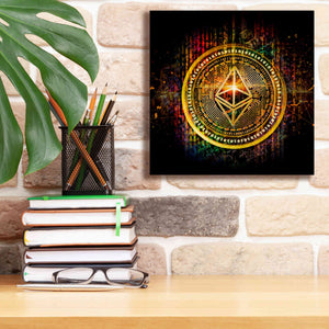 Epic Graffiti'Ethereum Better Than Gold' by Epic Portfolio Giclee Canvas Wall Art,12 x 12