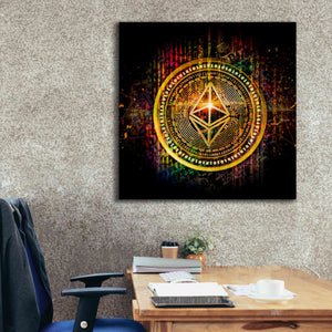 Epic Graffiti'Ethereum Better Than Gold' by Epic Portfolio Giclee Canvas Wall Art,37 x 37
