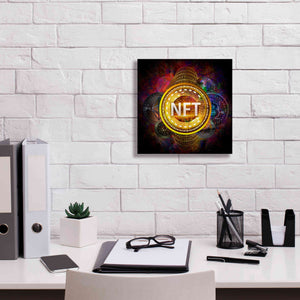 Epic Graffiti'Crypto Pyramid Nft' by Epic Portfolio Giclee Canvas Wall Art,12 x 12