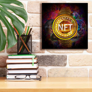 Epic Graffiti'Crypto Pyramid Nft' by Epic Portfolio Giclee Canvas Wall Art,12 x 12