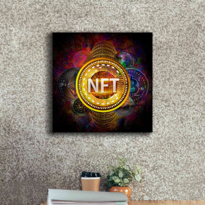 Epic Graffiti'Crypto Pyramid Nft' by Epic Portfolio Giclee Canvas Wall Art,18 x 18