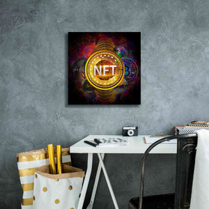 Epic Graffiti'Crypto Pyramid Nft' by Epic Portfolio Giclee Canvas Wall Art,18 x 18