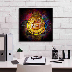 Epic Graffiti'Crypto Pyramid Nft' by Epic Portfolio Giclee Canvas Wall Art,18 x 18