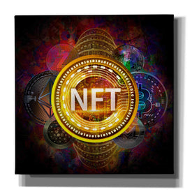 Epic Graffiti'Crypto Pyramid Nft' by Epic Portfolio Giclee Canvas Wall Art