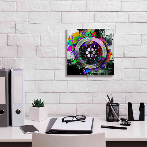 Image of Epic Graffiti'Cardano Crypto Predator' by Epic Portfolio Giclee Canvas Wall Art,12 x 12