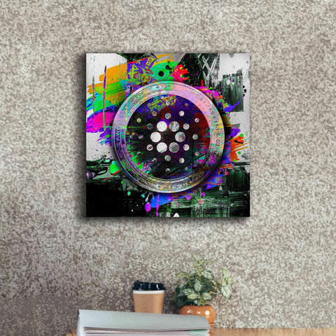 Image of Epic Graffiti'Cardano Crypto Predator' by Epic Portfolio Giclee Canvas Wall Art,18 x 18