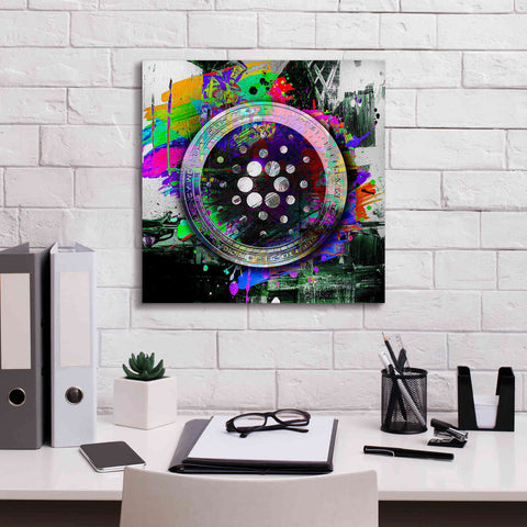 Image of Epic Graffiti'Cardano Crypto Predator' by Epic Portfolio Giclee Canvas Wall Art,18 x 18