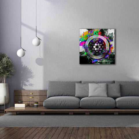 Image of Epic Graffiti'Cardano Crypto Predator' by Epic Portfolio Giclee Canvas Wall Art,37 x 37