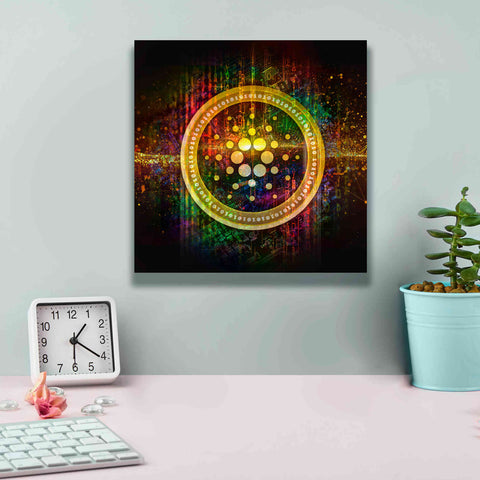 Image of Epic Graffiti'Cardano Better Than Gold' by Epic Portfolio Giclee Canvas Wall Art,12 x 12