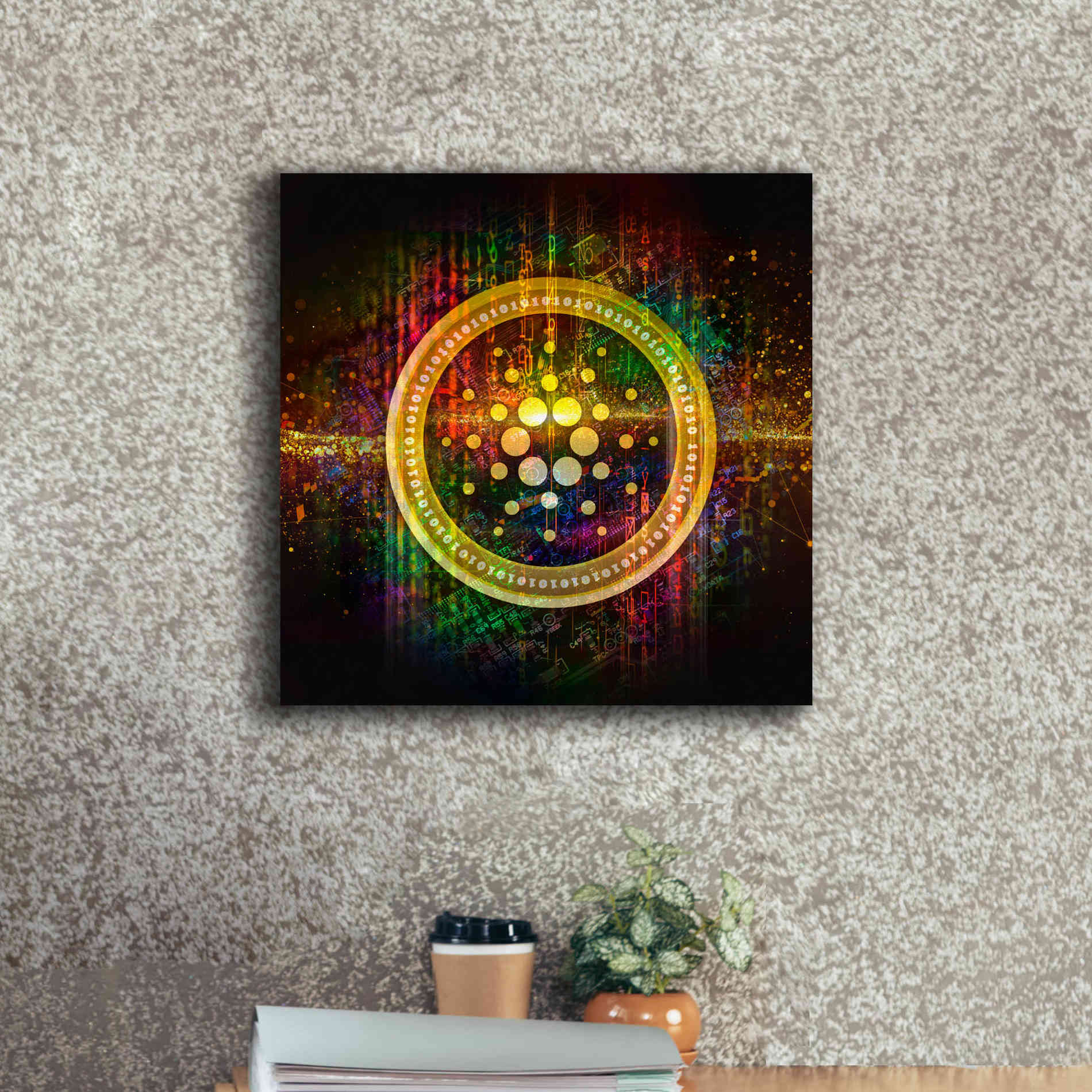 Epic Graffiti'Cardano Better Than Gold' by Epic Portfolio Giclee Canvas Wall Art,18 x 18